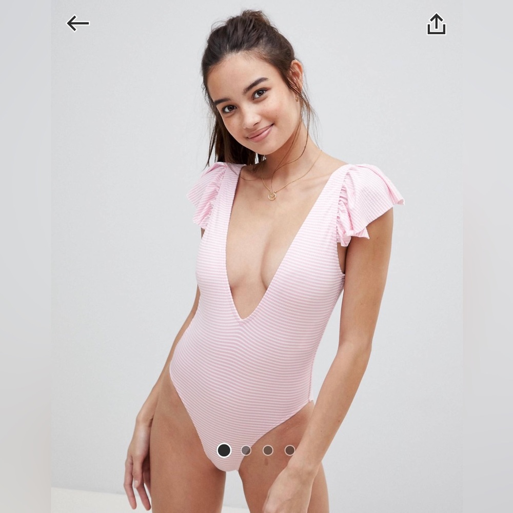 Lost ink - One pieces swimsuit - Pink & white stripes